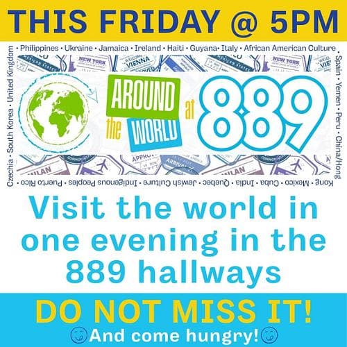 Around the World at 889 - Visit the world in one evening in the 889 hallways